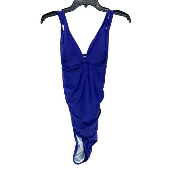 Cupshe Women's Purple Plunge Cross Tie Back One Piece Swimsuit Size XL - Picture 1 of 7